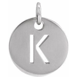 Sterling Silver Initial K Pendant