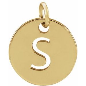 18K Yellow Gold-Plated Sterling Silver Initial S Pendant