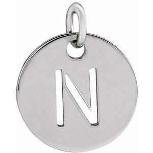 Sterling Silver Initial N Pendant