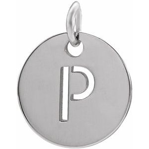 Sterling Silver Initial P Pendant