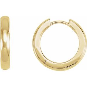 14K Yellow 17.5 mm Hoop Earrings