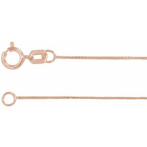 14K Rose .55 mm Box 20 Chain