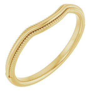 14K Yellow Contour Band