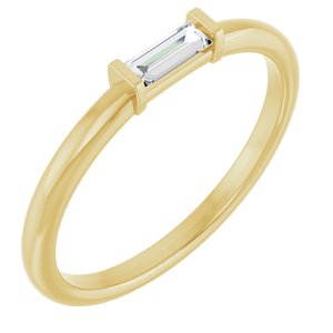 14K Yellow 1/8 CTW Natural Diamond Stackable Ring