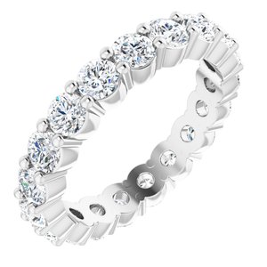 14K White 1 7/8 CTW Natural Diamond Eternity Band Size 7
