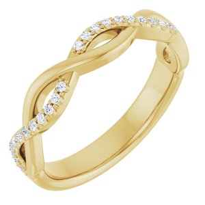 14K Yellow 1/8 CTW Natural Diamond Anniversary Band