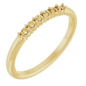 14K Yellow Natural Blue Sapphire Stackable Ring