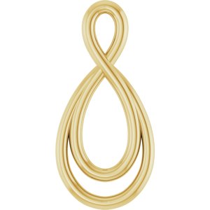 14K Yellow 15.3x7.3 mm Infinity-Inspired Pendant