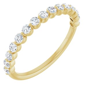 14K Yellow 3/8 CTW Natural Diamond Anniversary Band