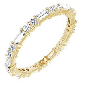 14K Yellow 3/4 CTW Natural Diamond Eternity Band Size 6