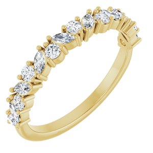 14K Yellow 1/2 CTW Lab-Grown Diamond Anniversary Band