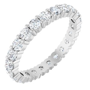 14K White 1 3/8 CTW Lab-Grown Diamond Eternity Band