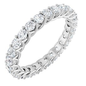 14K White 1 1/2 CTW Natural Diamond Eternity Band