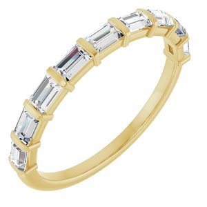 14K Yellow 5/8 CTW Natural Diamond Anniversary Band