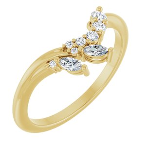 14K Yellow 1/5 CTW Lab-Grown Diamond Contour Band