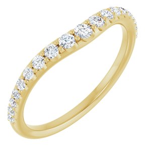 14K Yellow 1/3 CTW Lab-Grown Diamond Graduated Contour Band