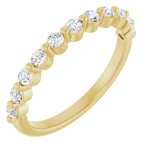 14K Yellow 1/3 CTW Lab-Grown Diamond Anniversary Band