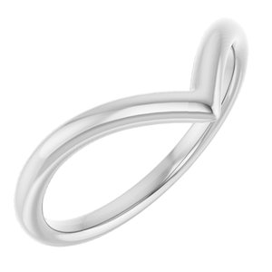 14K White Contour Band