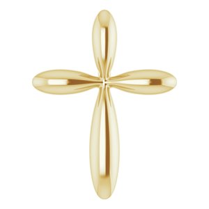 14K Yellow 14.65x11.2 mm Cross Pendant