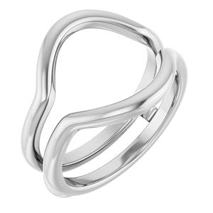 14K White Ring Guard