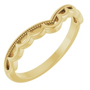 14K Yellow Contour Band