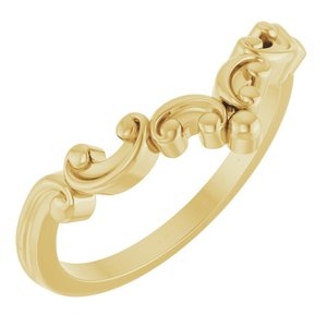 14K Yellow Contour Band