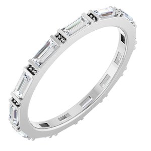 14K White 5/8 CTW Natural Diamond Eternity Band Size 7