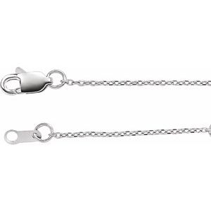 Sterling Silver 1 mm Adjustable Diamond-Cut Cable 16-18 Chain