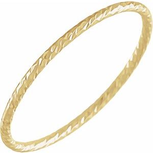 14K Yellow Stackable Ring Size 7