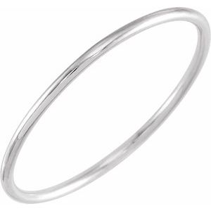 14K White Stackable Ring Size 6