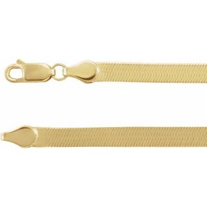 14K Yellow 4.6 mm Flexible Herringbone 18" Chain