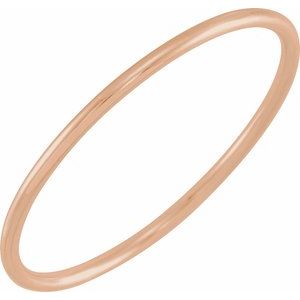 14K Rose Stackable Ring Size 5