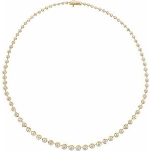 14K Yellow 6 3/4 CTW Lab-Grown Diamond Line 16" Necklace