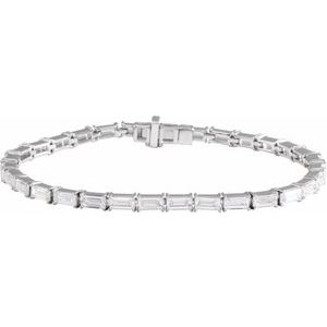 14K White 6 1/5 CTW Lab-Grown Diamond 7" Bracelet