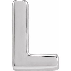 Sterling Silver Block Initial L Slide Pendant