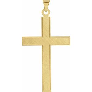 14K Yellow 39x25 mm Cross Pendant