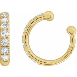 14K Yellow 1/6 CTW Natural Diamond Ear Cuff