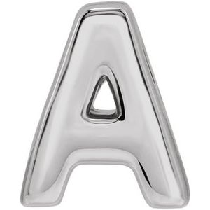 Sterling Silver Block Initial A Slide Pendant
