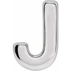 Sterling Silver Block Initial J Slide Pendant