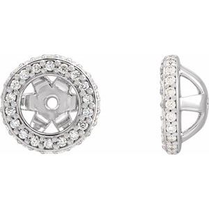 14K White 1/4 CTW Natural Diamond Earrings Jacket