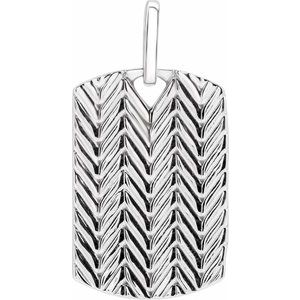 Sterling Silver 24x16 mm Dog Tag