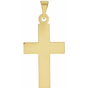 14K Yellow Cross Pendant