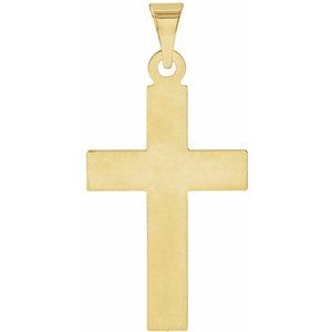 14K Yellow Cross Pendant