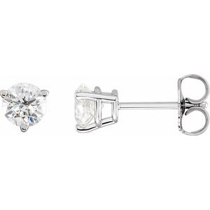14K White 3/4 CTW Lab-Grown Diamond Earrings