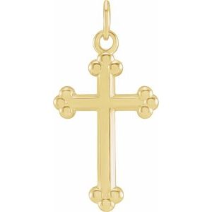 14K Yellow Cross Pendant