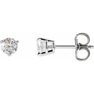 14K White 1/2 CTW Lab-Grown Diamond Earrings