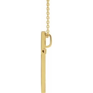 14K Yellow 21.7x13.5 mm Cross 18" Necklace