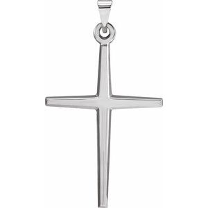 Sterling Silver 32.5x18 mm Cross Pendant