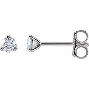 14K White 1/5 CTW Lab-Grown Diamond Stud Earrings