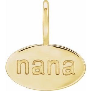 14K Yellow Nana Charm/Pendant